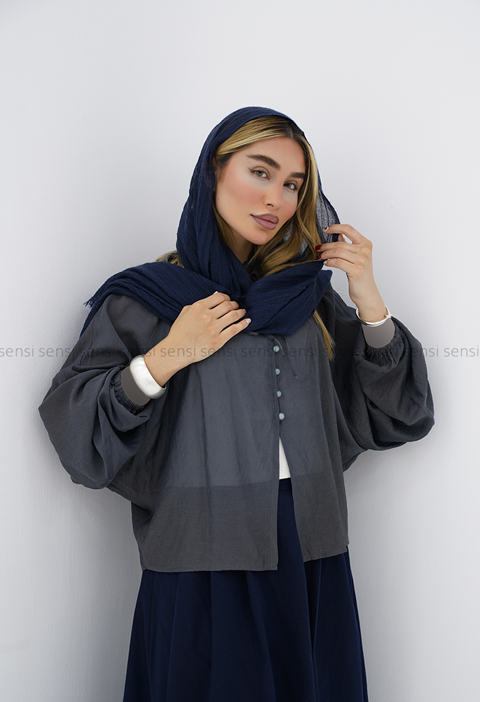شومیز زنانه ابریشم چین دارکد1006410